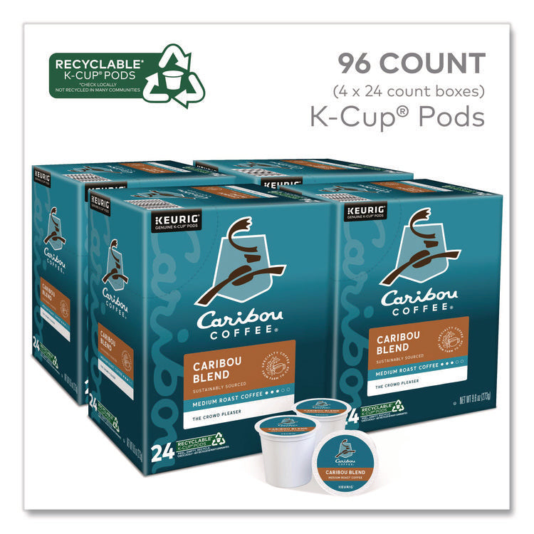 Caribou Blend Coffee K-Cups, 96/carton
