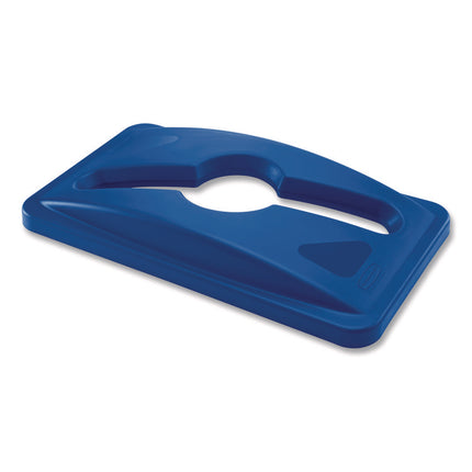 Slim Jim Single Stream Recycling Top For Slim Jim Containers, 12.1w X 21d X 2.75h, Blue