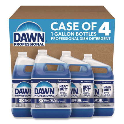 Heavy-Duty Manual Pot/Pan Dish Detergent, Original Scent, 1 gal Bottle, 4/Carton