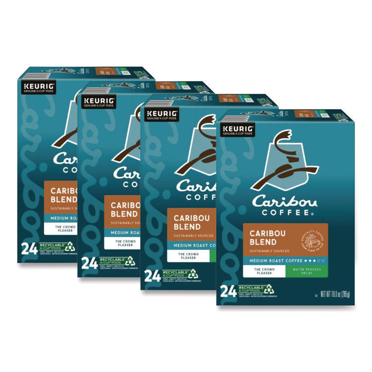 Caribou Blend Decaf Coffee K-Cups, 96/carton