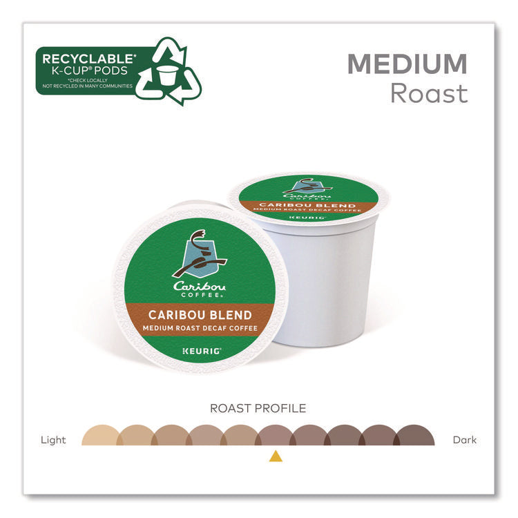 Caribou Blend Decaf Coffee K-Cups, 96/carton