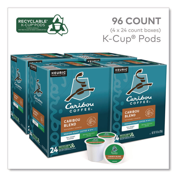 Caribou Blend Decaf Coffee K-Cups, 96/carton