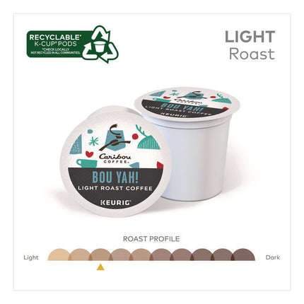 BOU YAH K-Cup Pods, Light Roast, 22/Box