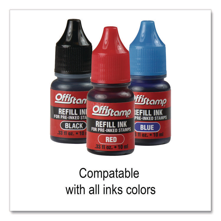 Un-Inked Replacement Pad for Self-Inking Stamps, Two-Color, Compatible with All Ink Colors, 1.88" x 1.13", 3/Pack