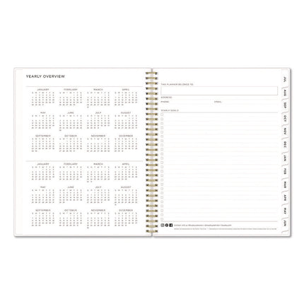 Ashley G Multicolor Smoke Academic Weekly/Monthly Planner, 11" x 8.5", Multicolor Cover, 12-Month (Jul-Jun): 2025 to 2026