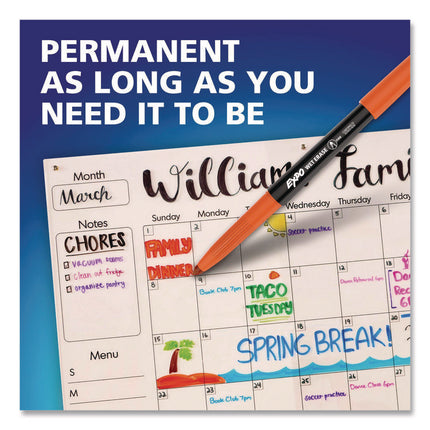 Wet Erase Markers, Fine Bullet Tip, Assorted Colors, 4/Pack