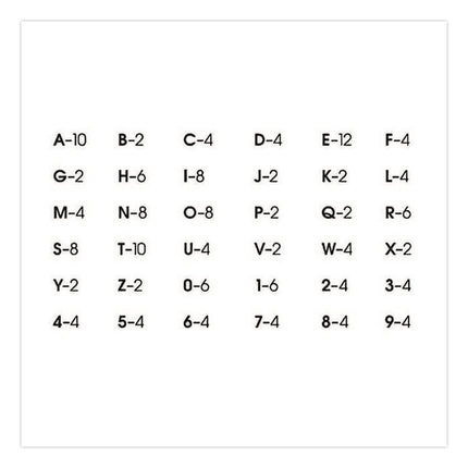 Letters, Numbers and Symbols, Adhesive, Black with White Outline, 1"h ,256 Characters