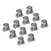 Bronze Series Leather/fabric Work Gloves, Large (size 9), Gray/green, 12 Pairs