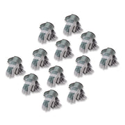 Bronze Series Leather/fabric Work Gloves, Medium (size 8), Gray/green, 12 Pairs