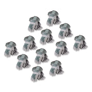 Bronze Series Leather/fabric Work Gloves, Small (size 7), Gray/green, 12 Pairs