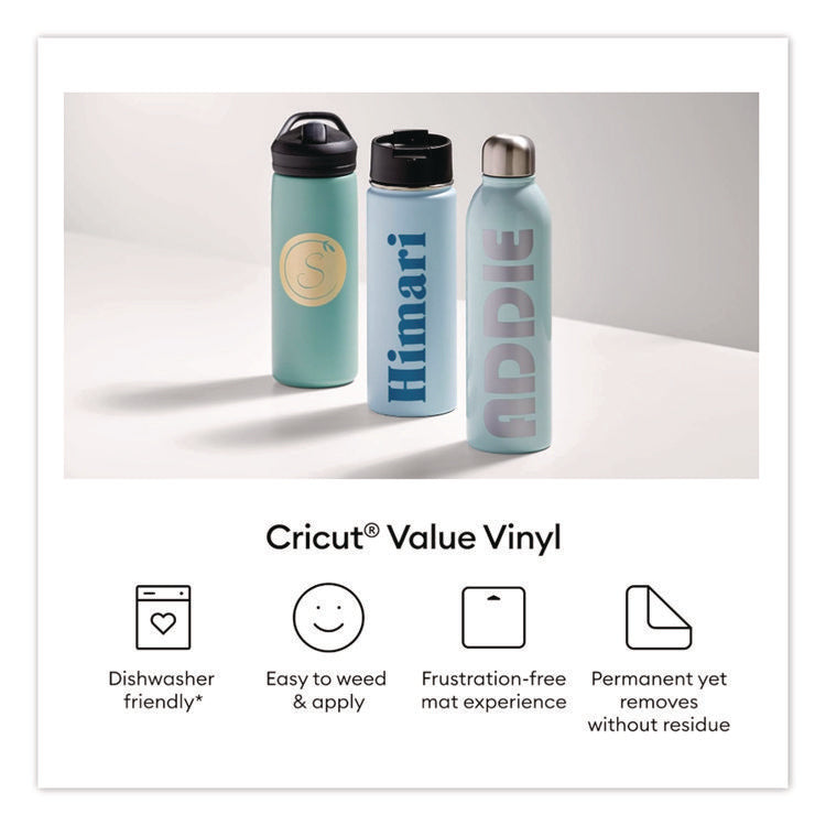 Premium Permanent Vinyl, 12 x 12, Assorted Colors, 6/Pack