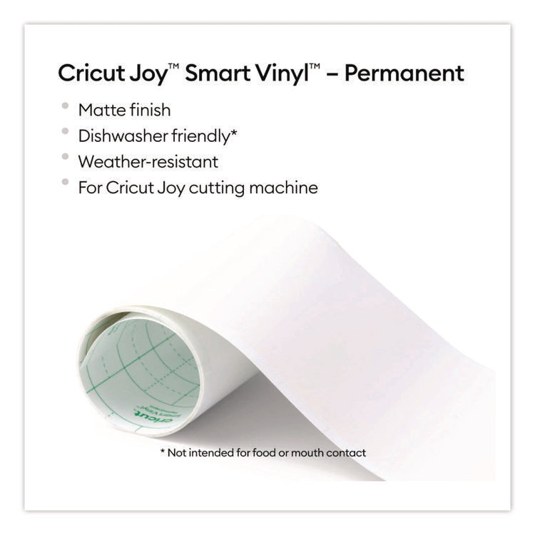 Joy Permanent Smart Vinyl for Assorted Surfaces, 5.5 x 120, White