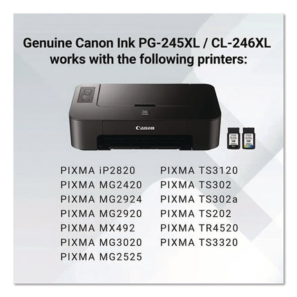 8278B023 (PG-245XL/CL-246XL) High-Yield Ink, Black/Color