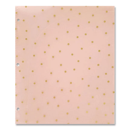 Panache Glossy 3-Hole Punched 6-Pocket Folder, 11 x 8.5, Assorted