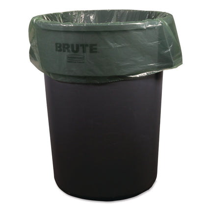 Eco Blend Max Can Liners, 45 gal, 0.8 mil, 40" x 46", Green, 25 Bags/Roll, 6 Rolls/Carton
