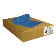 Eco Blend Max Can Liners, 23 gal, 0.8 mil, 28" x 45", Blue, 25 Bags/Roll, 10 Rolls/Carton