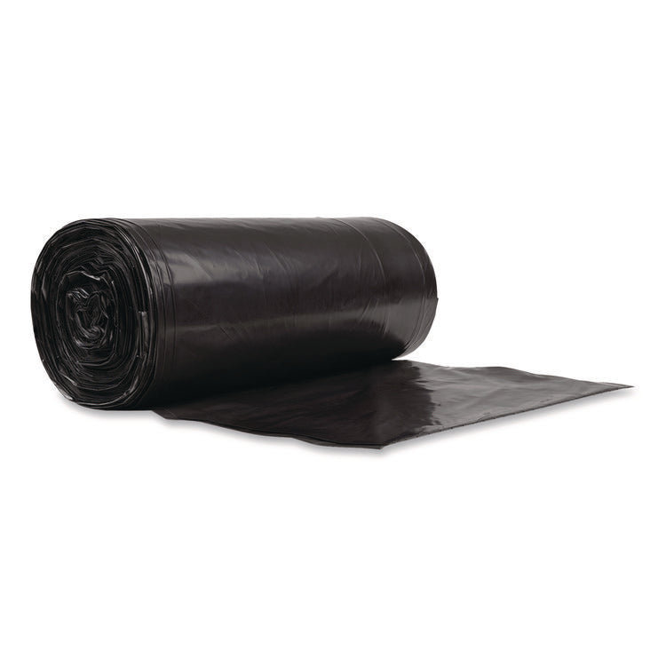 Eco Strong Can Liners, 60 gal, 1.35 mil, 38" x 58", Black, Perforated Roll, 100/Carton