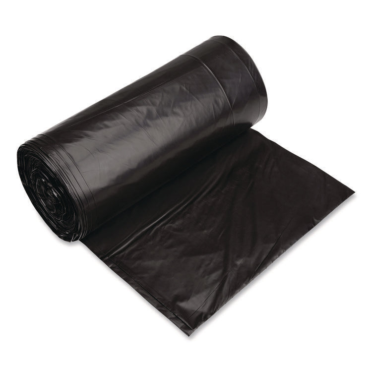 Eco Strong Can Liners, 60 gal, 1.35 mil, 38" x 58", Black, Perforated Roll, 100/Carton