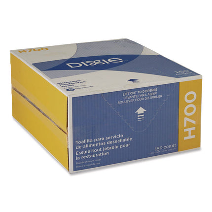 H700 Disposable Foodservice Towel, 1-Ply, 13 x 23.5, White/Red, 150/Carton