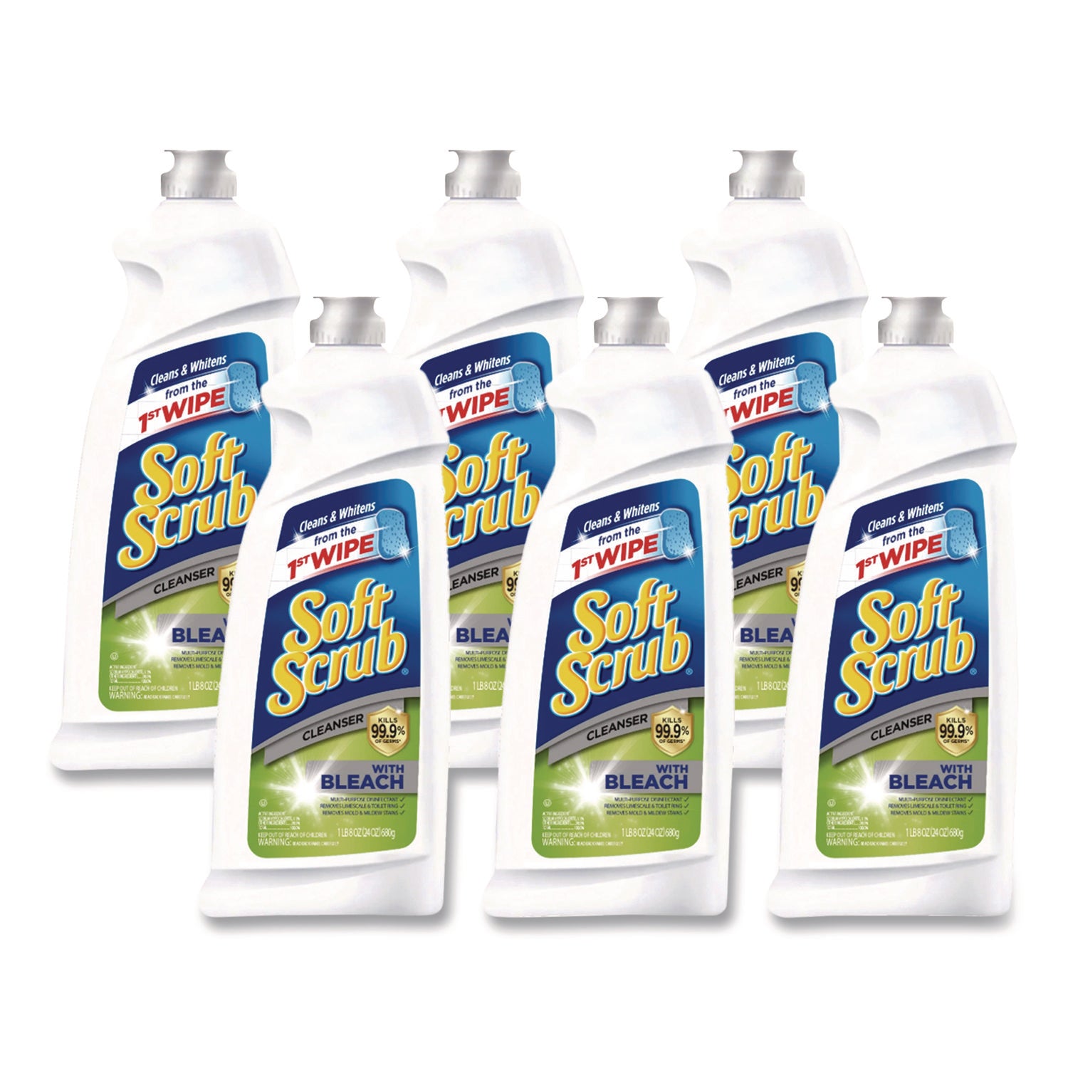 Cleanser With Bleach Commercial 36 Oz Bottle, 6/carton