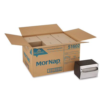 Tabletop Napkin Dispenser, 7.5" x 6" x 5.3", Black/Chrome