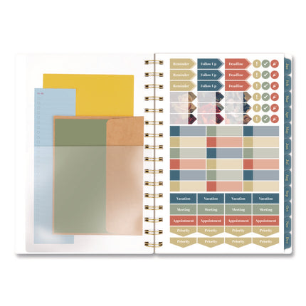 Midnight Garden Weekly/Monthly Planner, 8.5 x 5.5, Floral Artwork, Black/Pink/Green Cover, 12-Month (Jan-Dec): 2026