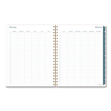 Midnight Garden Weekly/Monthly Planner, 11 x 8.5, Floral Artwork, Black/Pink/Green Cover, 12-Month (Jan-Dec): 2026