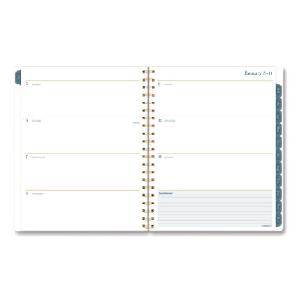 Midnight Garden Weekly/Monthly Planner, 11 x 8.5, Floral Artwork, Black/Pink/Green Cover, 12-Month (Jan-Dec): 2026