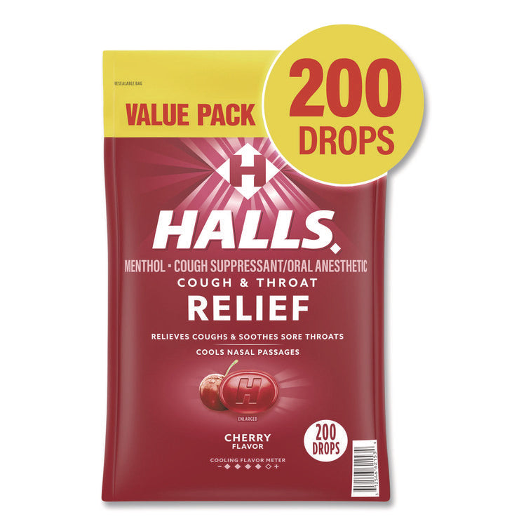 Relief Cough Drops - Value Size, Cherry, 200/Pack