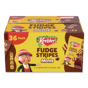 Mini Cookies, Fudge Stripes, 2 oz Pouch, 36/Box