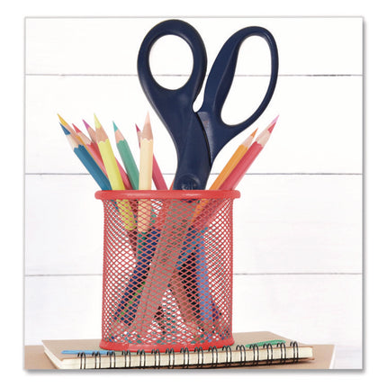 Titanium Bonded Scissors, 8" Long, 3.5" Cut Length, Straight Navy Handle