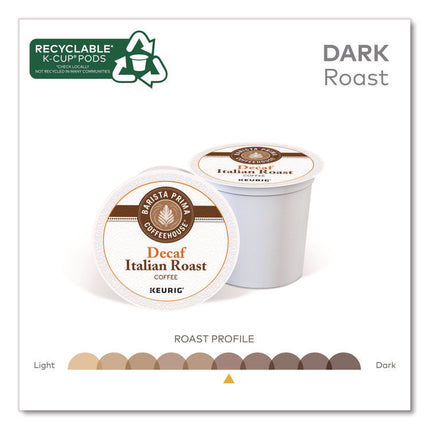 Decaf Italian Roast Coffee K-Cups, 24/Box, 4 Boxes/Carton