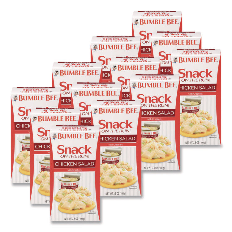 Snack On The Run Chicken Salad With Crackers, 3.5 Oz Pack, 12/carton