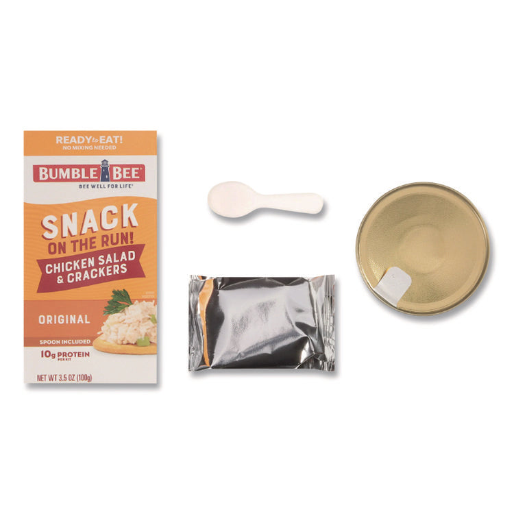 Snack On The Run Chicken Salad With Crackers, 3.5 Oz Pack, 12/carton