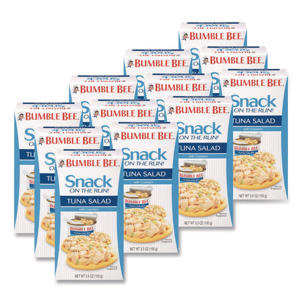 Snack On The Run Tuna Salad With Crackers, 3.5 Oz Pack, 12/carton