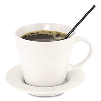 Wrapped Polypropylene Stirrers, 7.75", Black, 500/Box