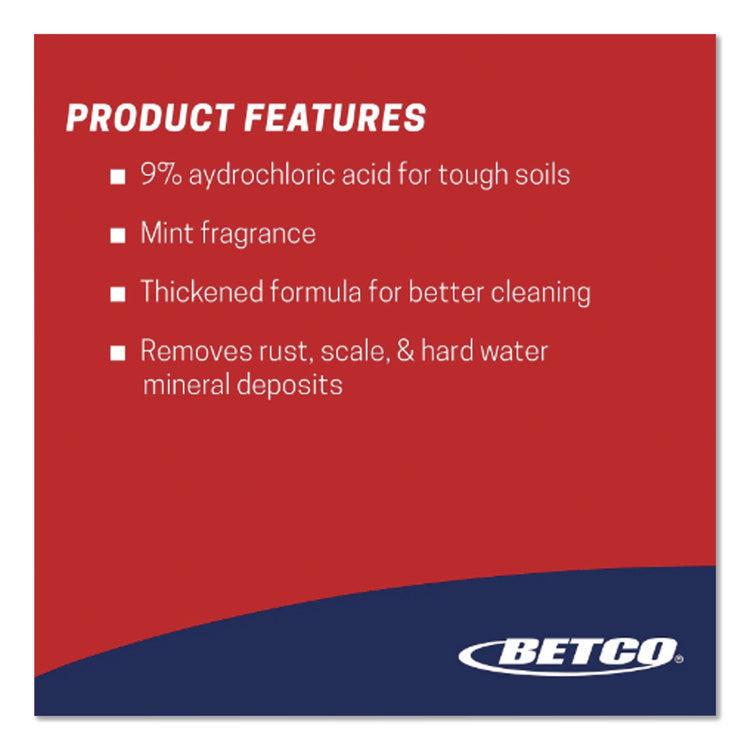 Kling Toilet Bowl Cleaner, Mint-Wintergreen Scent, 32 Oz Bottle, 12/carton