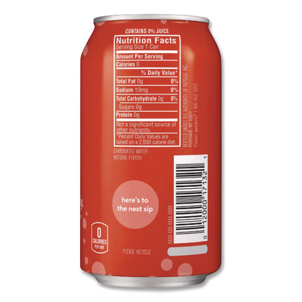 Flavored Sparkling Water, Strawberry, 12 oz Can, 8 Cans/Pack, 3 Packs/Carton