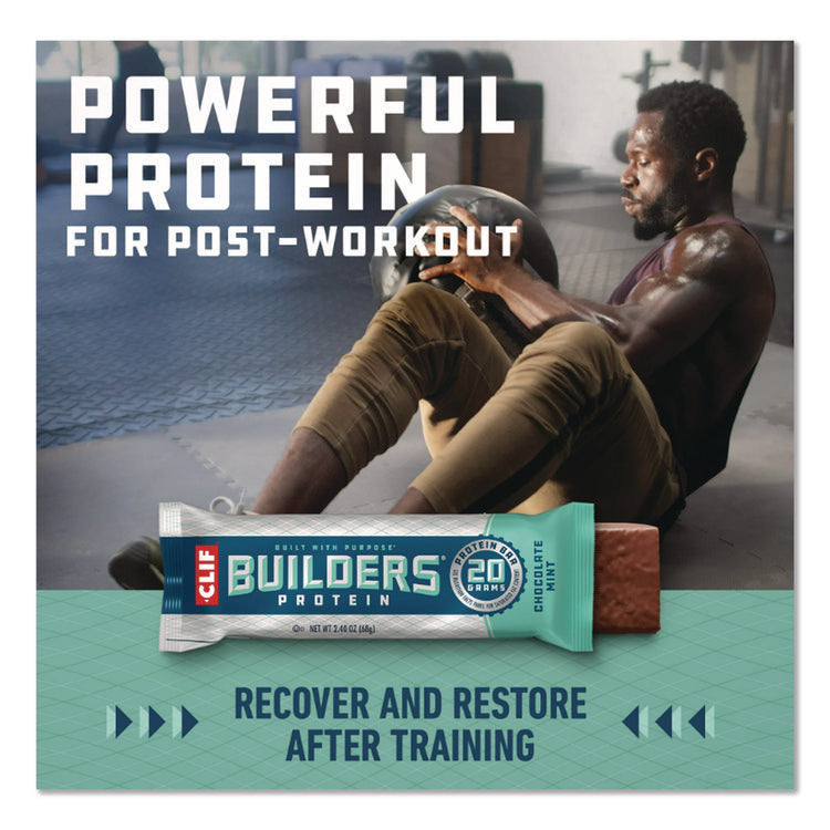 Builders Protein Bar, Chocolate Mint, 2.4 Oz Bar, 12 Bars/box
