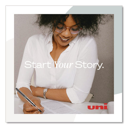 VISION Rollerball Pen, Stick, Extra-Fine 0.5 mm, Black Ink, Gray/Black/Clear Barrel, Dozen