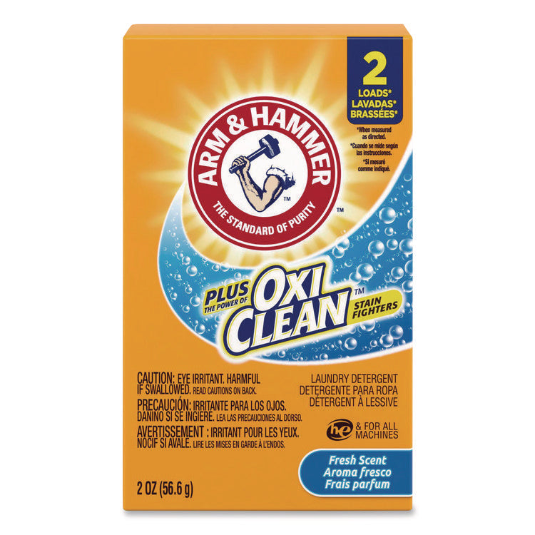 Plus the Power of OxiClean Powder Detergent, Fresh Scent, 2 oz Box, 156/Carton
