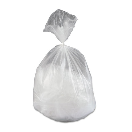 High-Density Commercial Can Liners, 16 gal, 5 mic, 24" x 33", Natural, Perforated Roll, 50 Bags/Roll, 20 Rolls/Carton