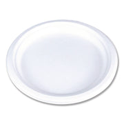 ChampWare Molded Fiber Tableware, Molded Fiber Plate, 10" dia, White, 125 Plates/Sleeve, 4 Sleeves/Carton