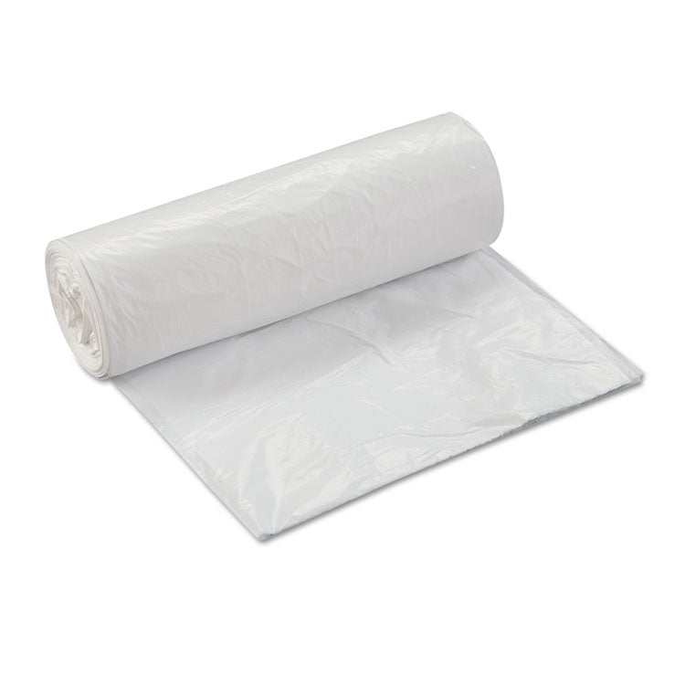 Low-Density Commercial Can Liners, 30 gal, 0.7 mil, 30" x 36", White, Interleaved Roll, 25 Bags/Roll, 8 Rolls/Carton