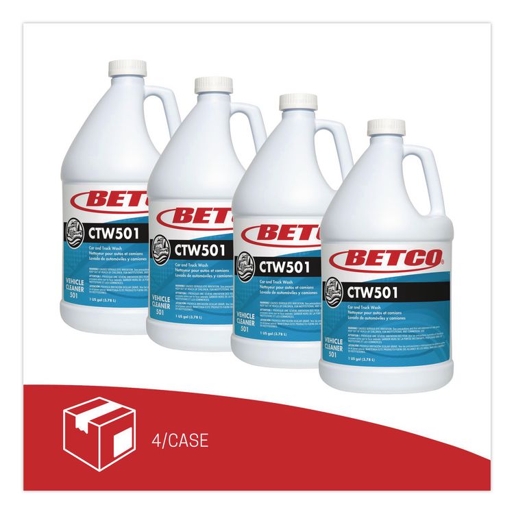 CTW501 Car and Truck Wash, Lemon Scent, 1 gal Bottle, 4/Carton