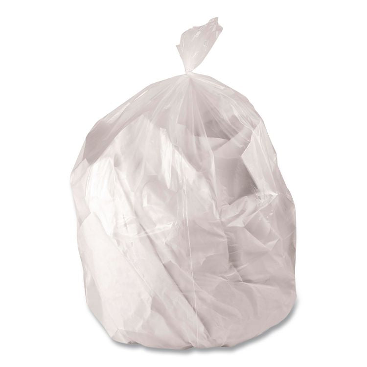Linear Low-Density Can Liners, 33 gal, 1.5 mil, 34 x 44, Clear, 100/Carton