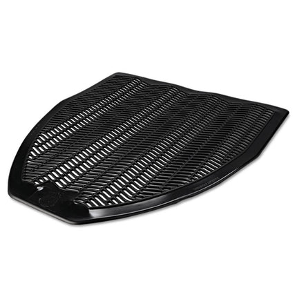 Disposable Urinal Floor Mat, Nonslip, Fresh Blast Scent, 17.5 x 20.38, Black, 6/Carton
