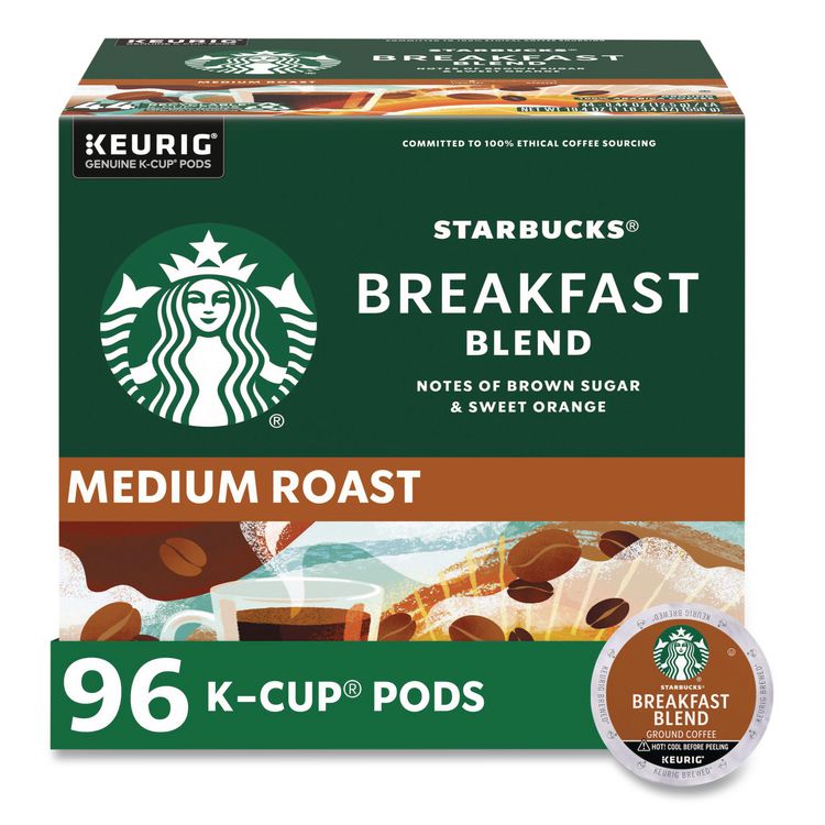 Breakfast Blend Coffee K-Cups, 96/carton
