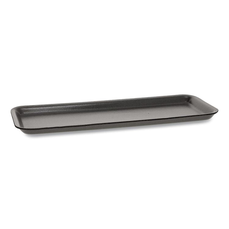 Supermarket Tray, #7S, 14.62 x 5.62 x 0.67, Black, Foam, 250/Carton