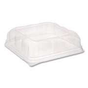Recycled Container Lid, Dome Lid for 6 x 6 Brownie Container, 7.5 x 7.5 x 2.02, Clear, Plastic, 195/Carton